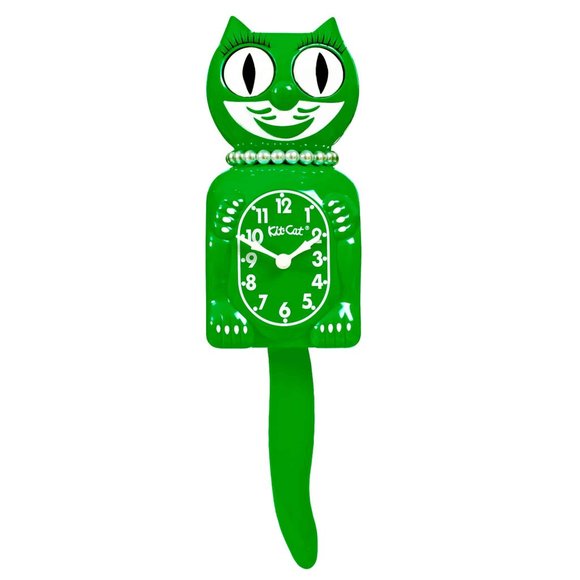 Classic Green Lady Kit-Cat Klock clock - Picture 1 of 2